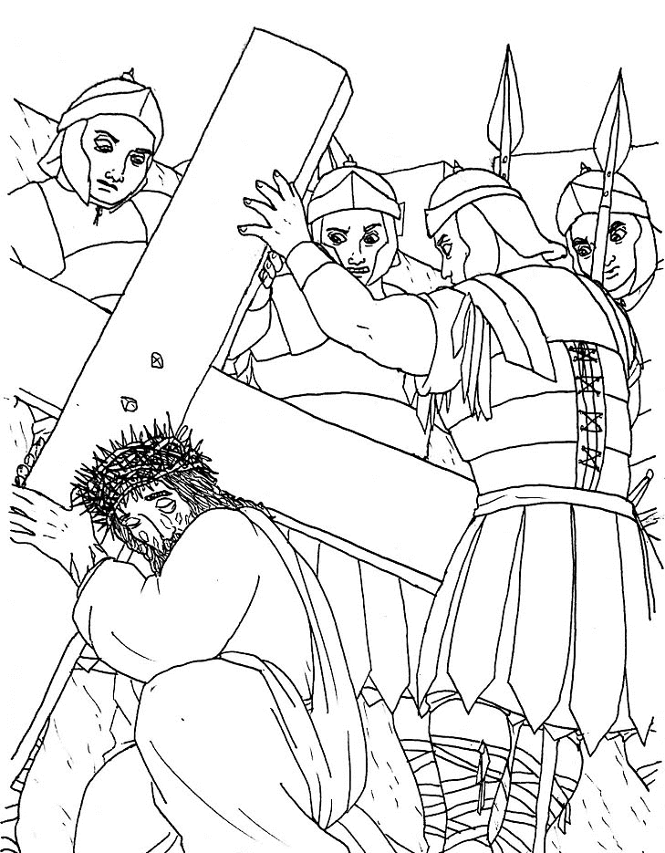 Desenho de Sexta-feira Santa para imprimir