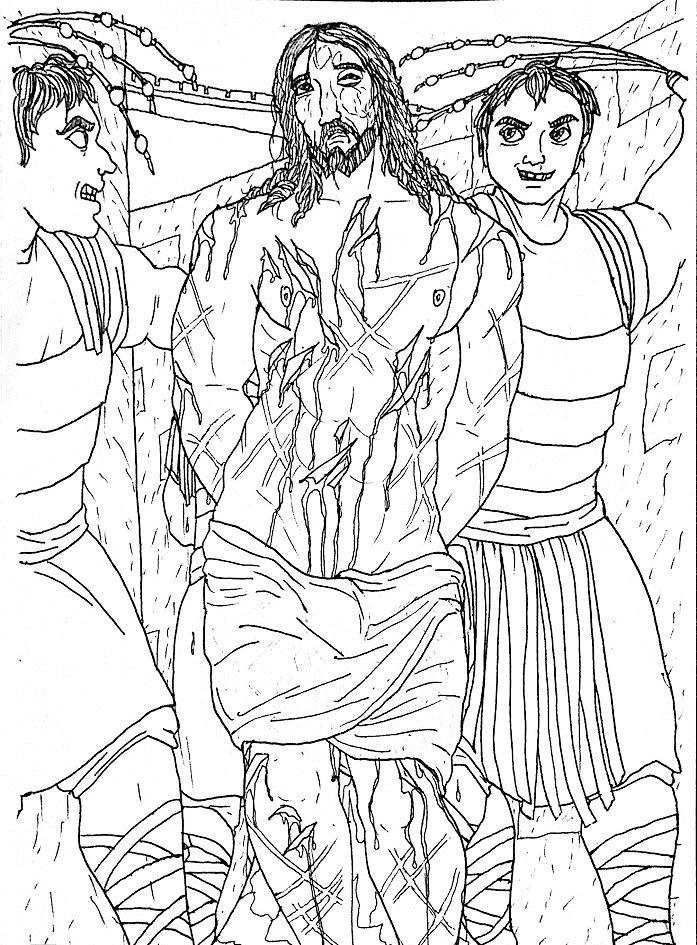 Desenho de Sexta-feira Santa para imprimir