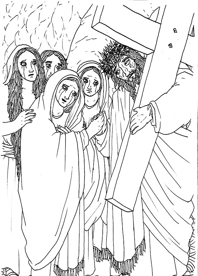 Desenho de Sexta-feira Santa para imprimir