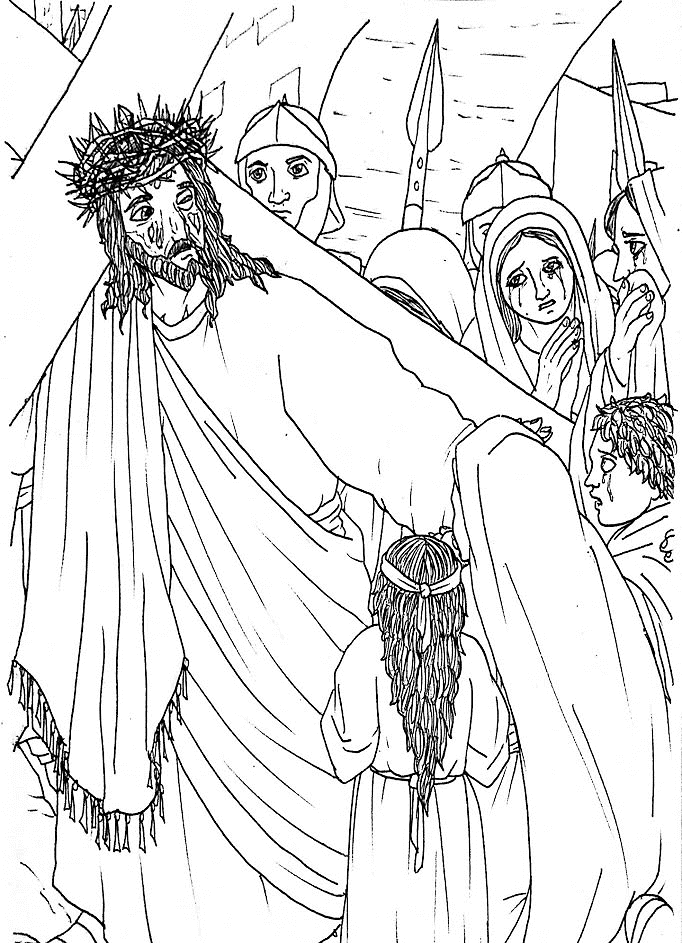 Desenho de Sexta-feira Santa para imprimir