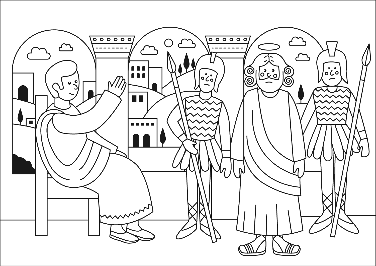 Desenho de Sexta-feira Santa para imprimir