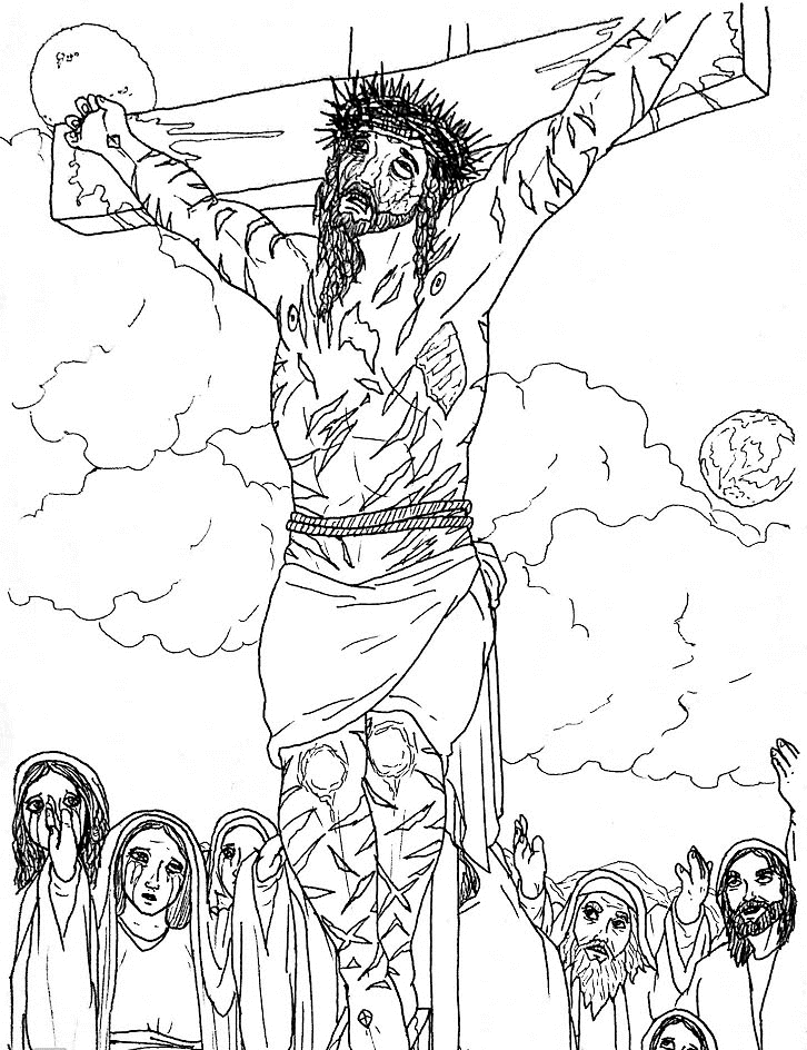 Desenho de Sexta-feira Santa para imprimir