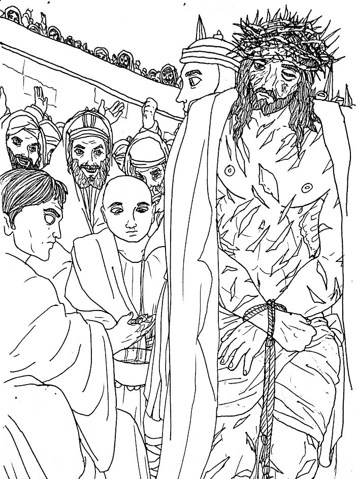 Desenho de Sexta-feira Santa para imprimir
