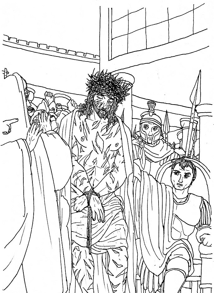 Desenho de Sexta-feira Santa para imprimir