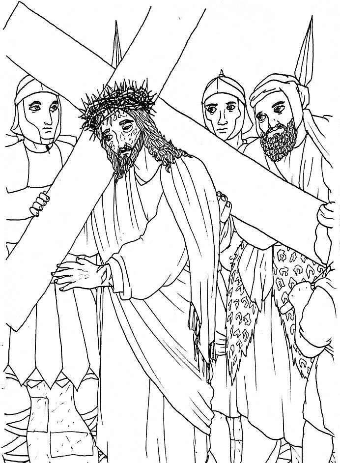 Desenho de Sexta-feira Santa para imprimir