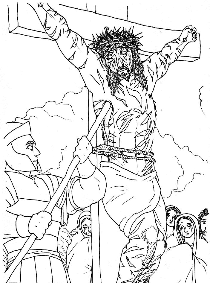 Desenho de Sexta-feira Santa para imprimir