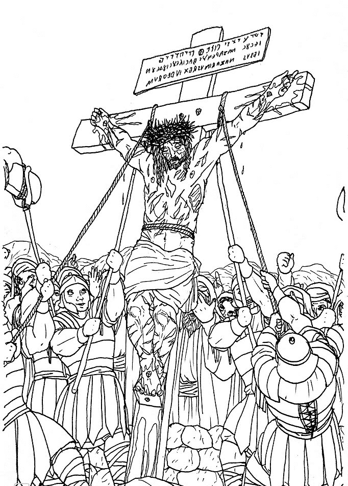 Desenho de Sexta-feira Santa para imprimir