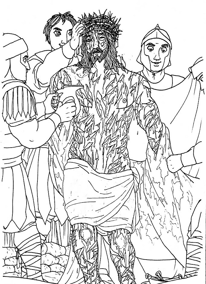 Desenho de Sexta-feira Santa para imprimir