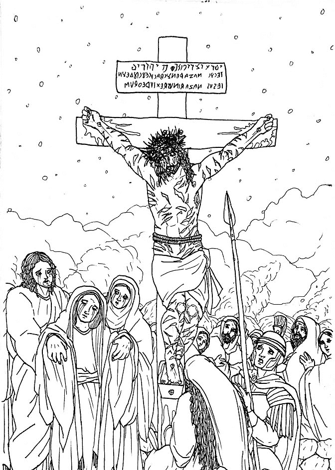 Desenho de Sexta-feira Santa para imprimir