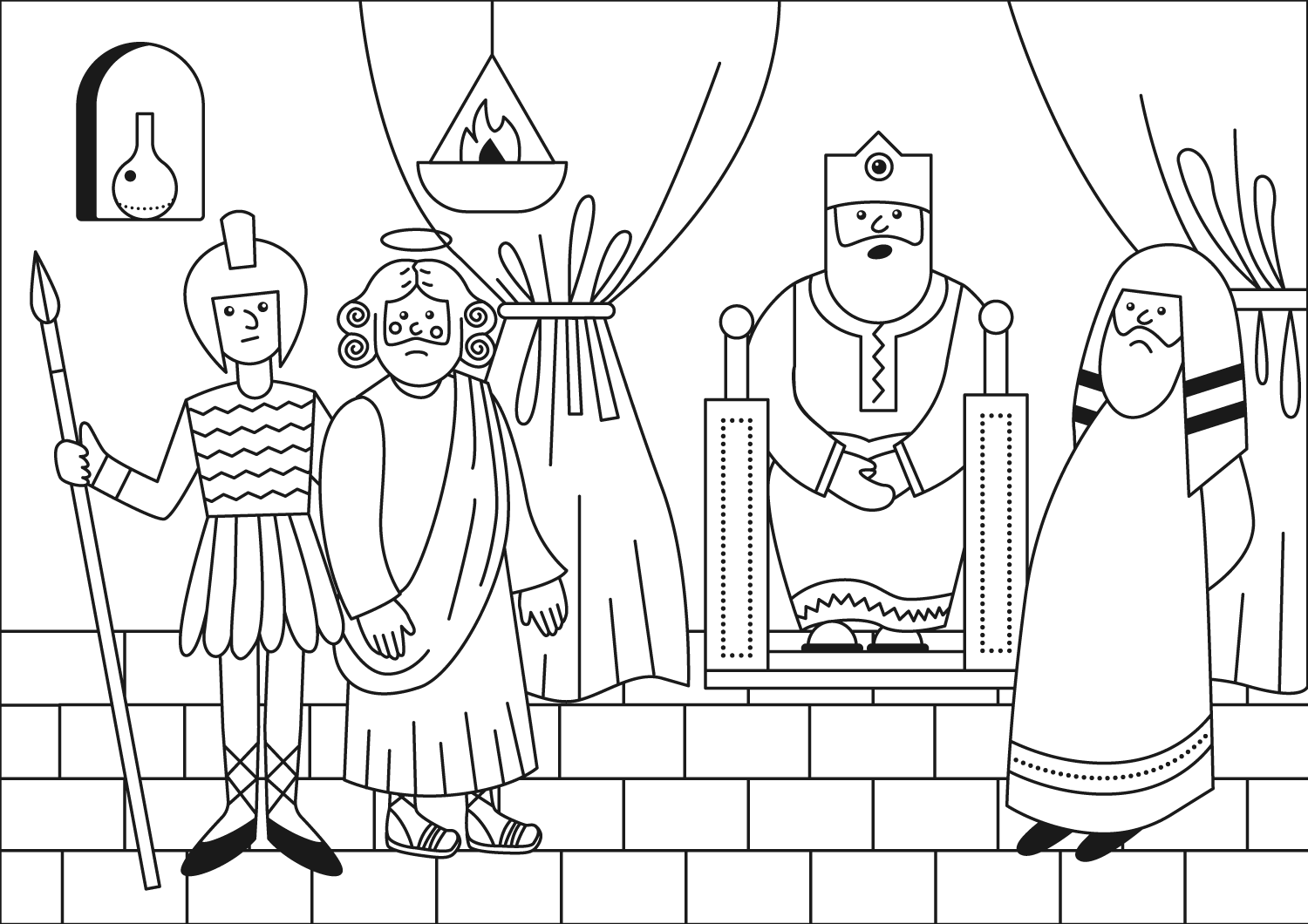 Desenho de Sexta-feira Santa para imprimir