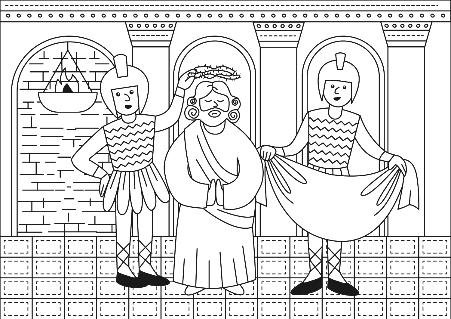 Desenho de Sexta-feira Santa para imprimir