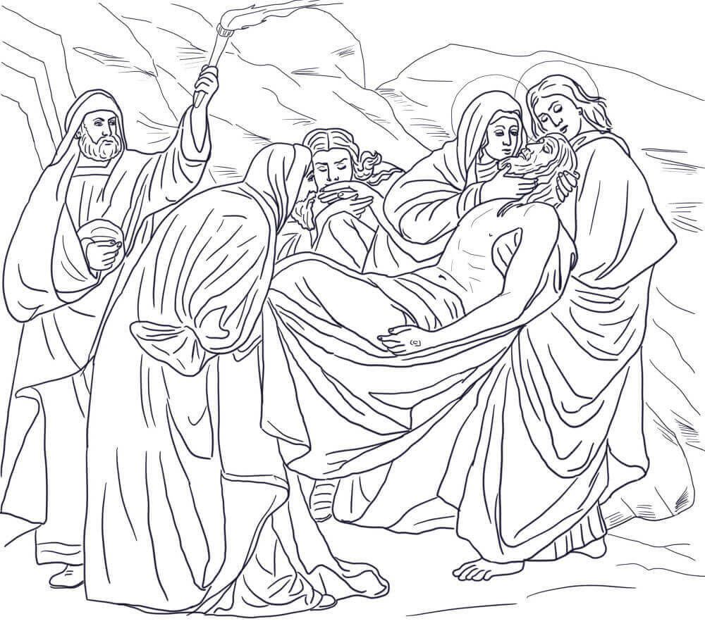 Desenho de Sexta-feira Santa para imprimir