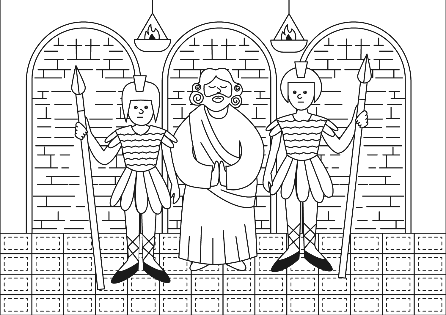 Desenho de Sexta-feira Santa para imprimir