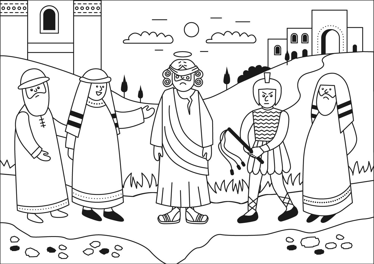 Desenho de Sexta-feira Santa para imprimir