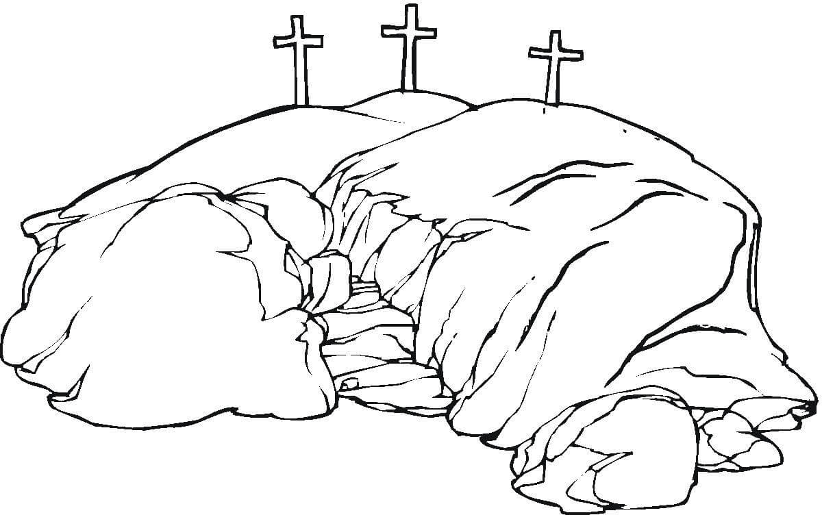 Desenho de Sexta-feira Santa para imprimir