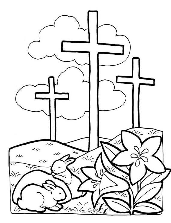 Desenho de Sexta-feira Santa para imprimir