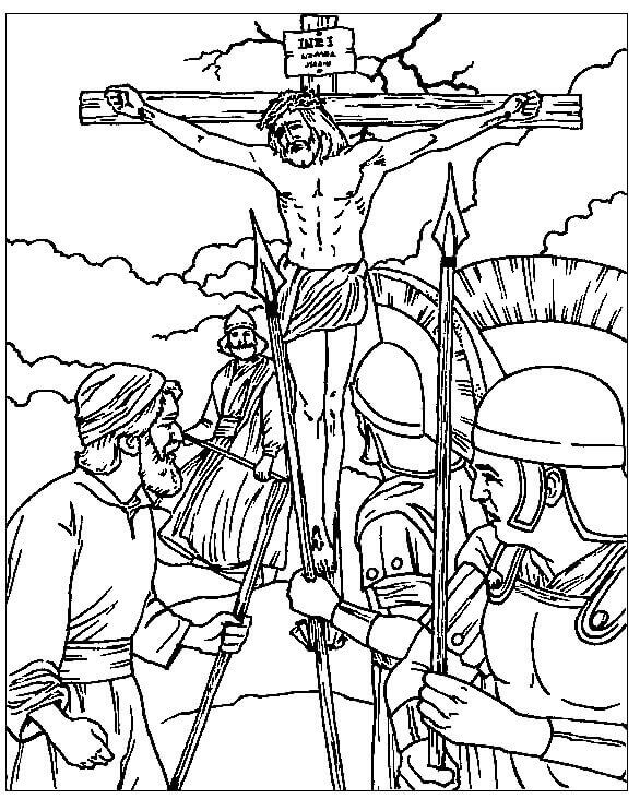 Desenho de Sexta-feira Santa para imprimir