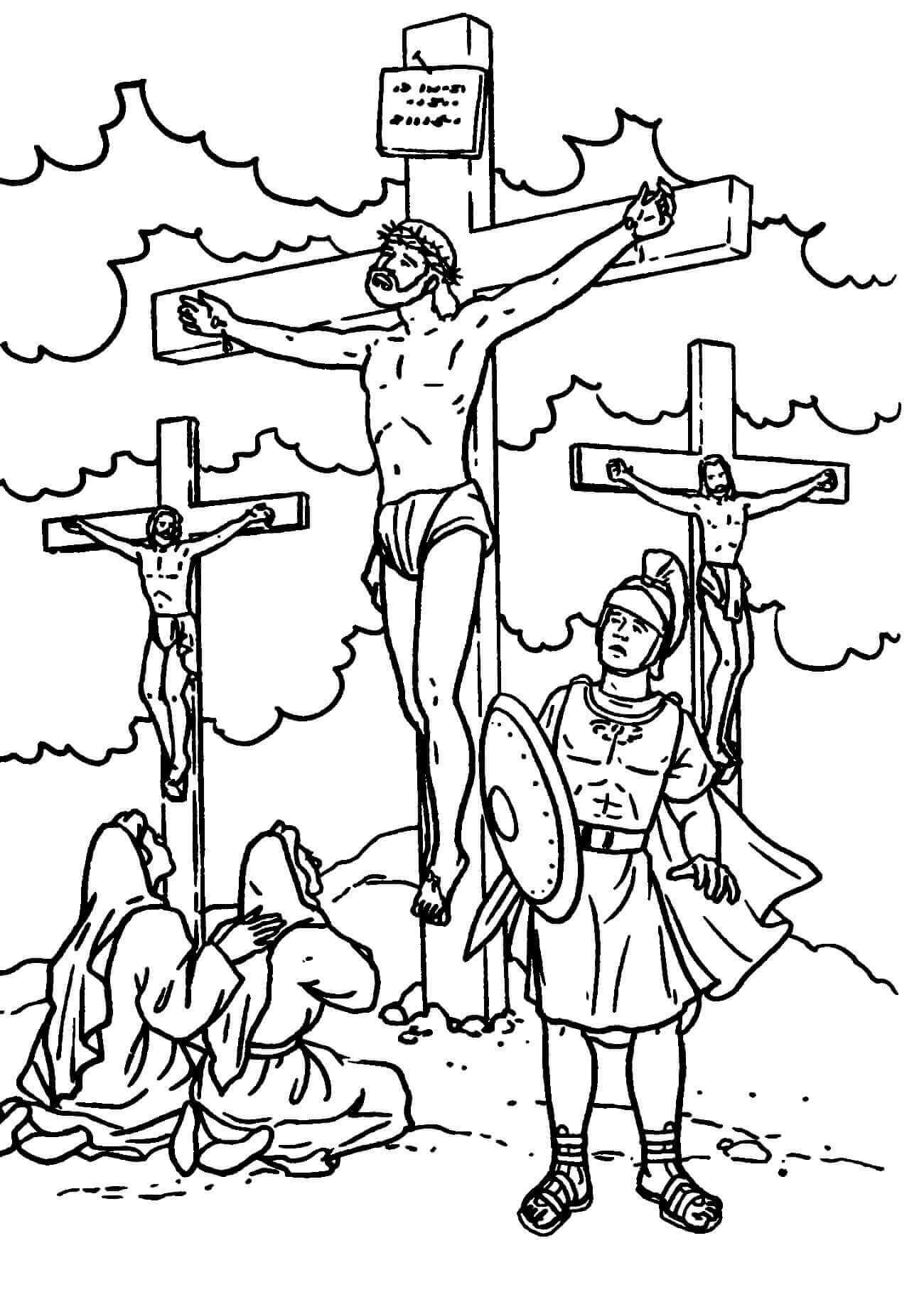 Desenho de Sexta-feira Santa para imprimir