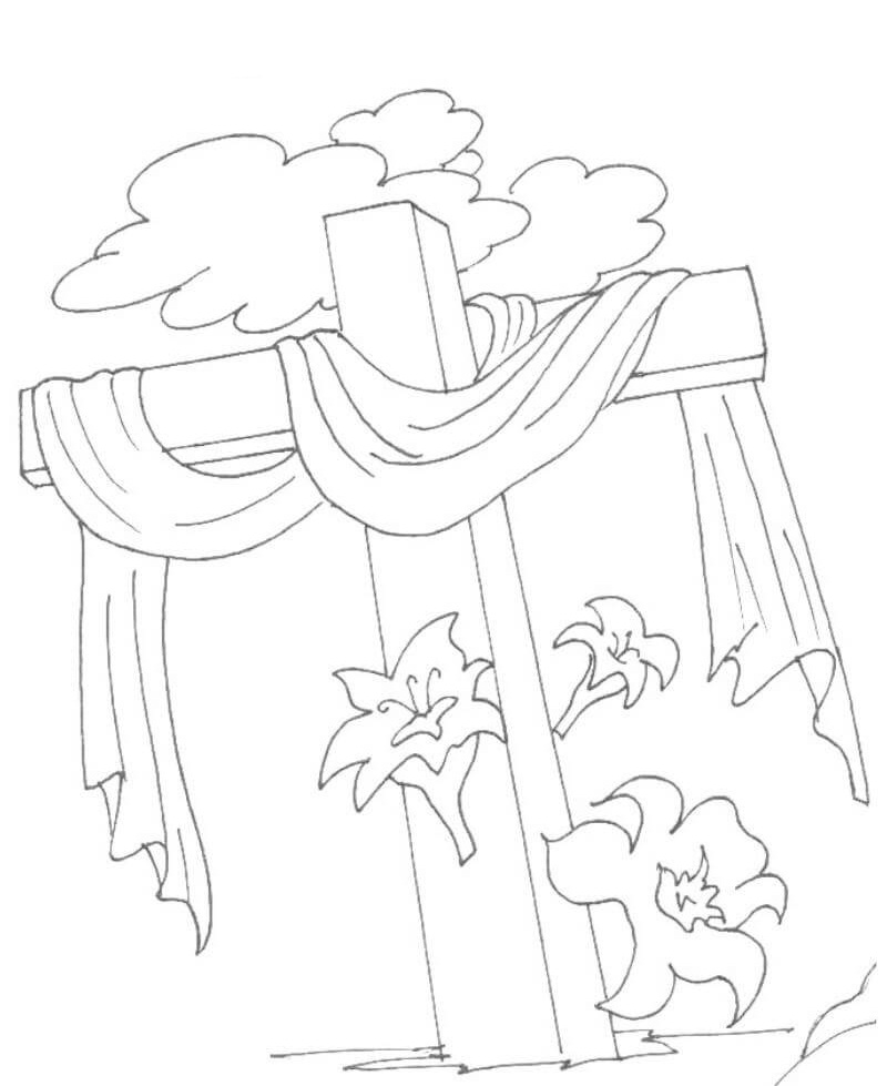 Desenho de Sexta-feira Santa para imprimir