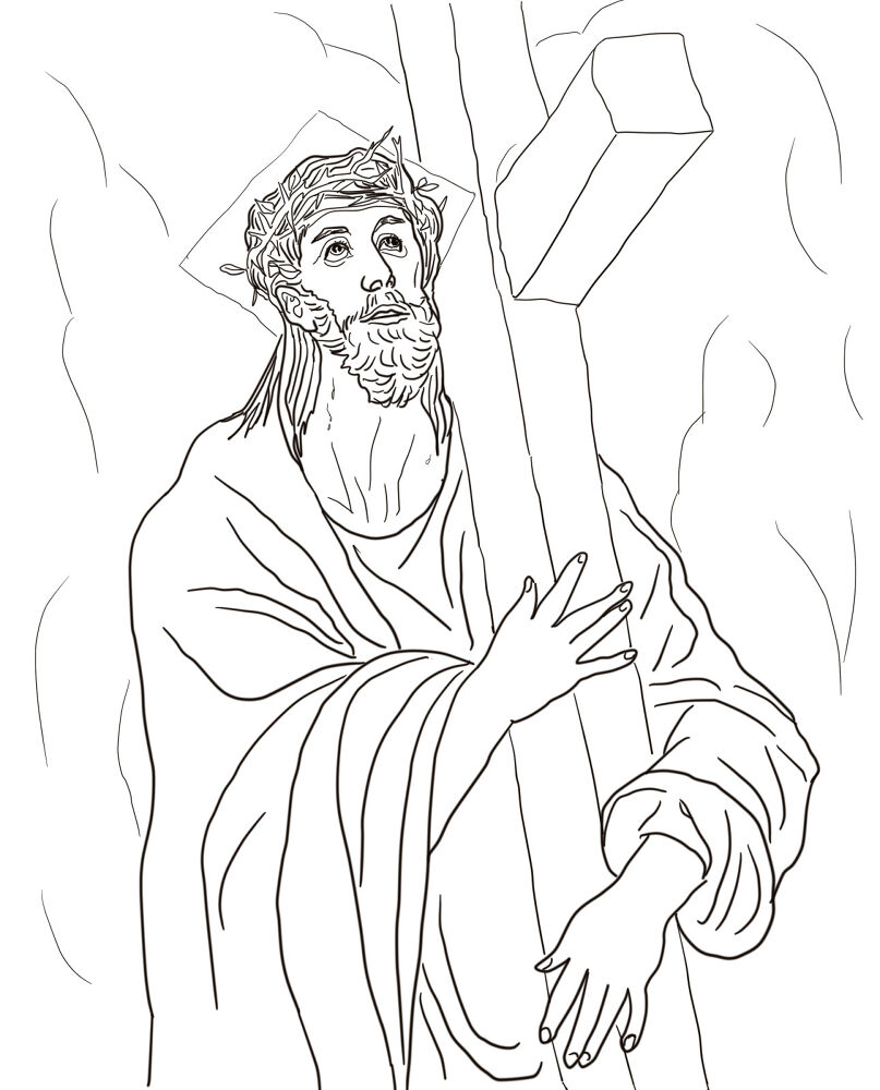Desenho de Sexta-feira Santa para imprimir