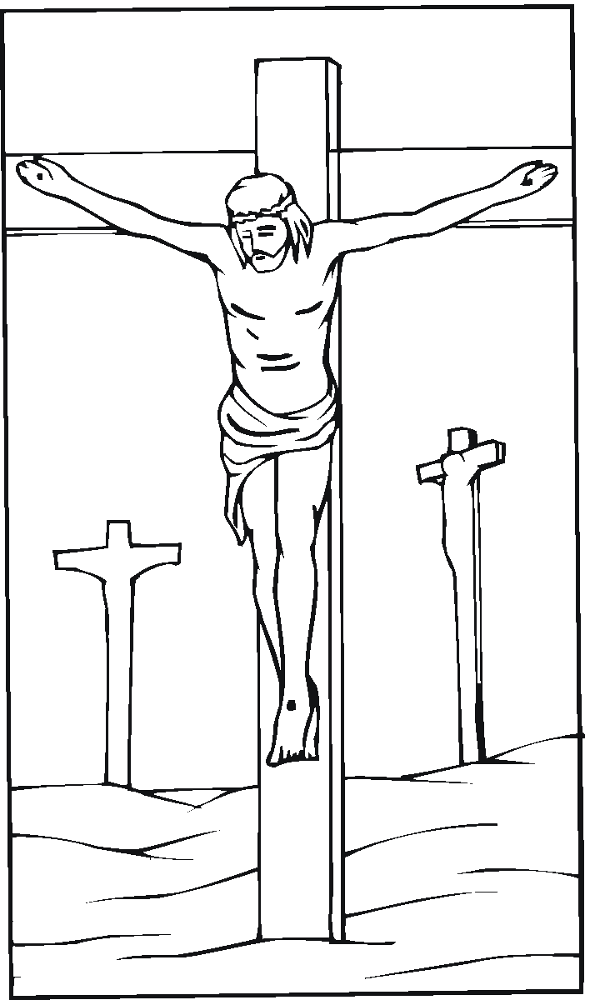 Desenho de Sexta-feira Santa para imprimir