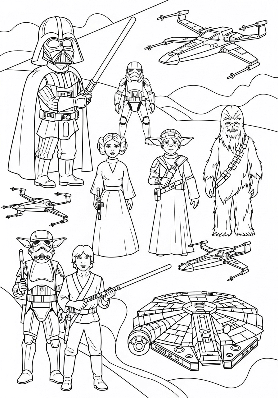 Desenho de Star Wars para imprimir