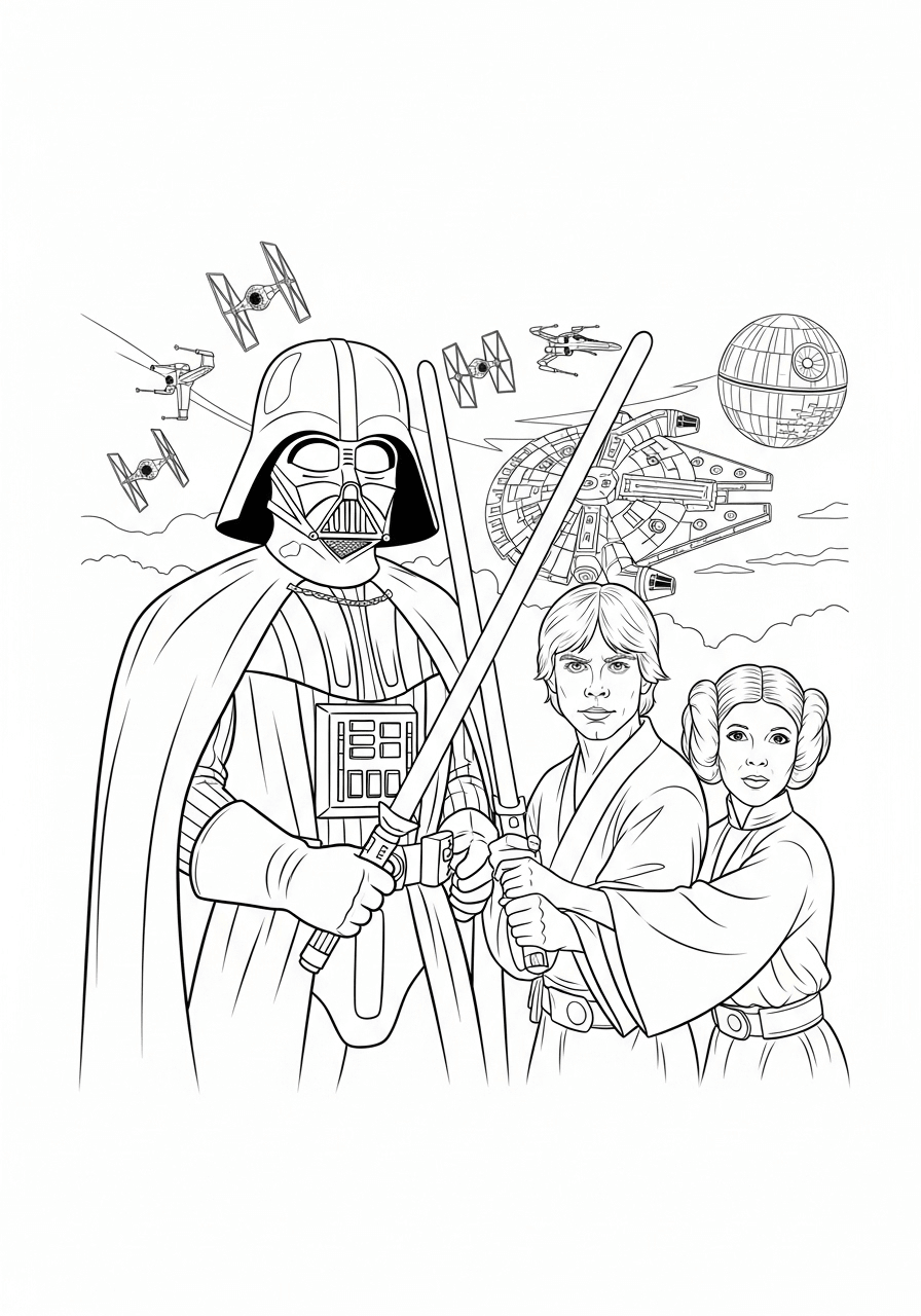 Desenho de Star Wars para imprimir