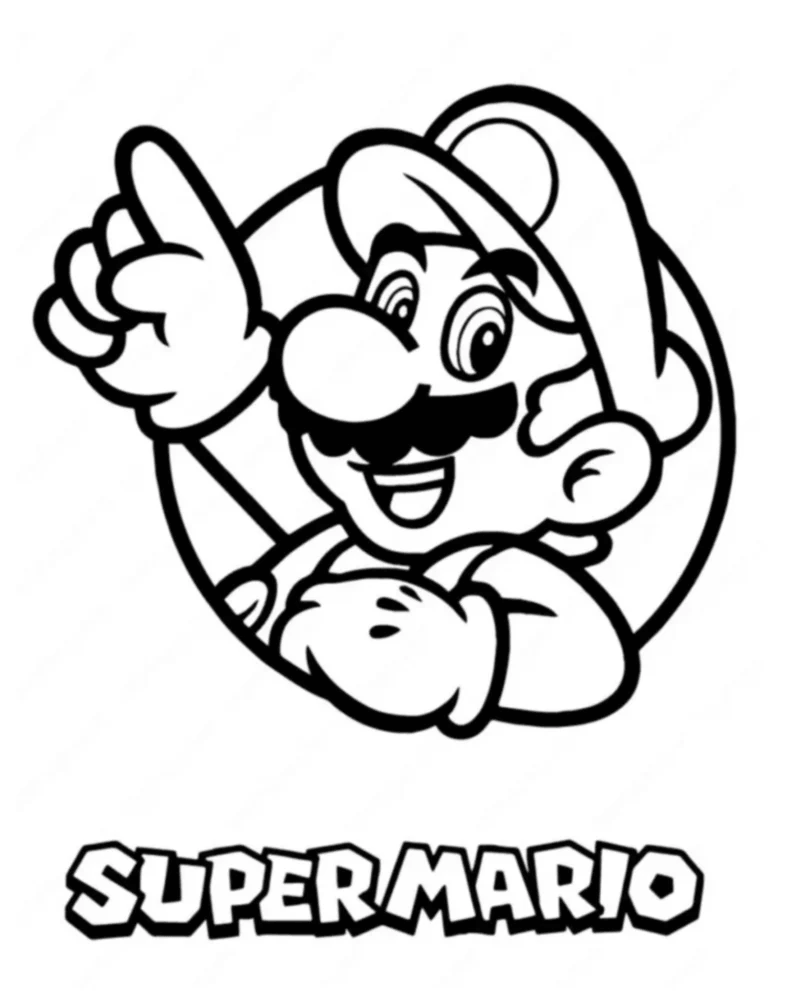 Desenho de Super Mario Bros para imprimir