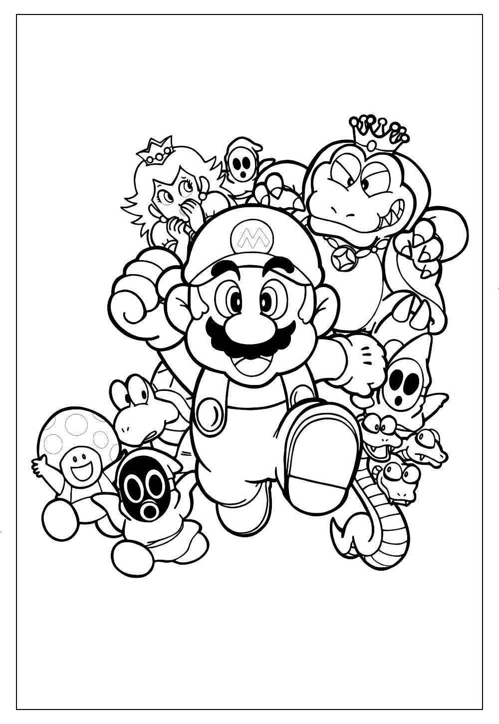Desenho de Super Mario Bros para imprimir
