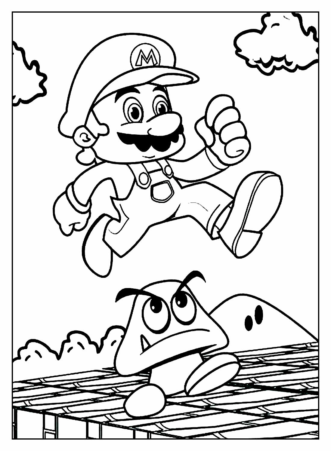 Desenho de Super Mario Bros para imprimir