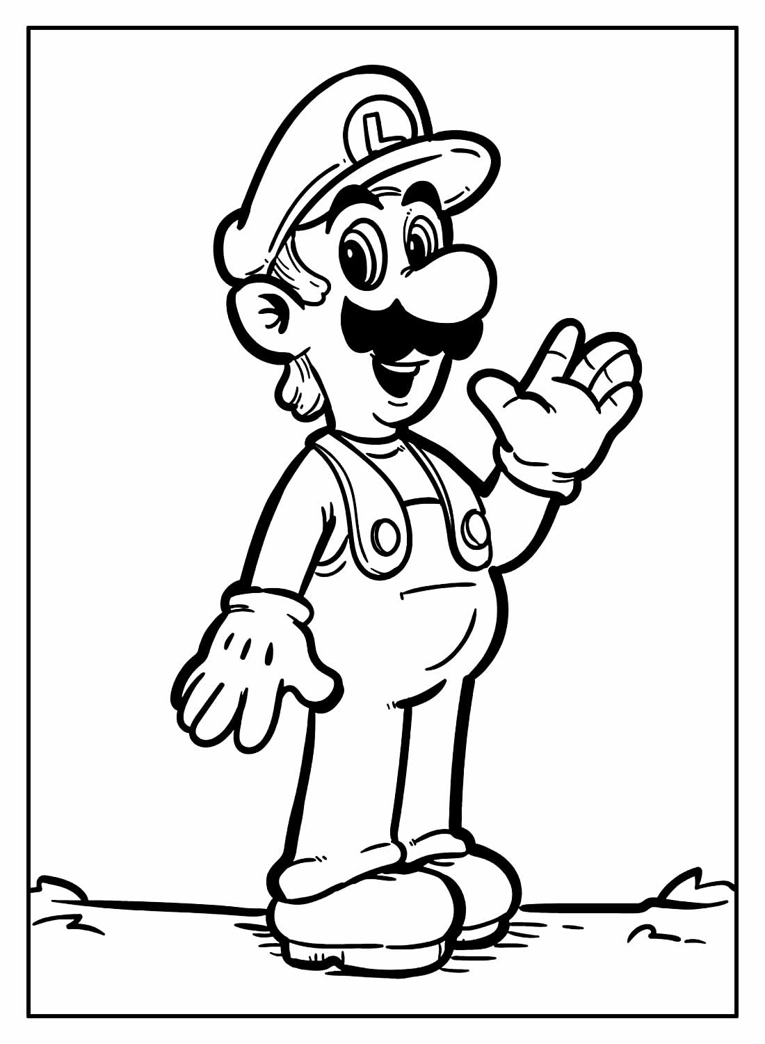 Desenho de Super Mario Bros para imprimir