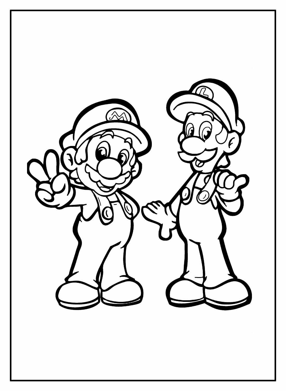 Desenho de Super Mario Bros para imprimir