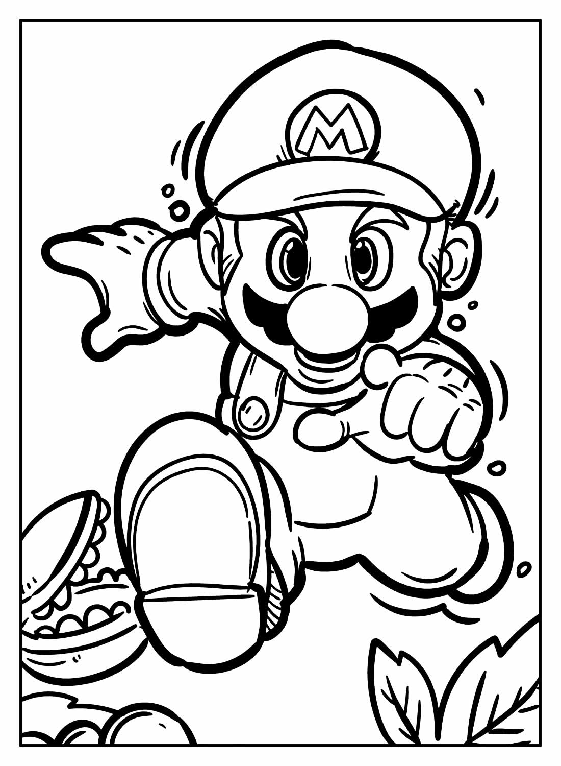 Desenho de Super Mario Bros para imprimir