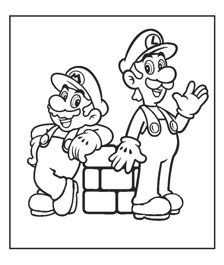 Desenho de Super Mario Bros para imprimir