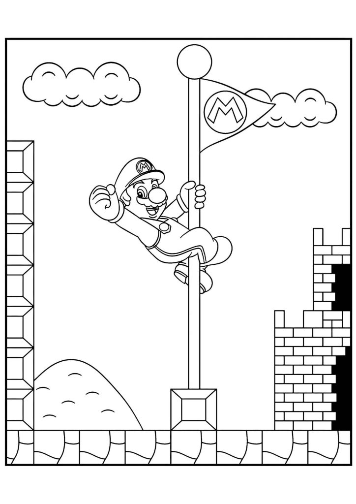 Desenho de Super Mario Bros para imprimir