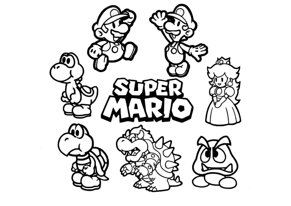 Desenho de Super Mario Bros para imprimir