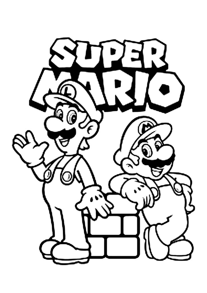Desenho de Super Mario Bros para imprimir