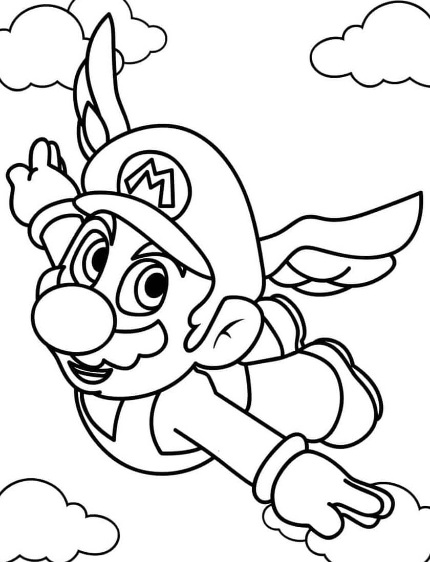 Desenho de Super Mario Bros para imprimir