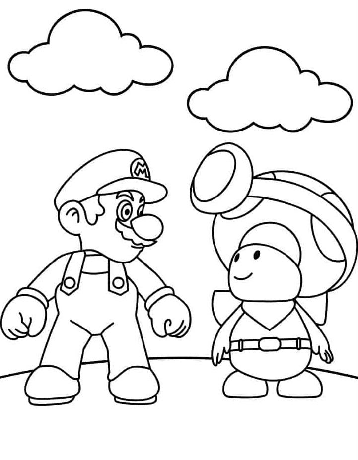 Desenho de Super Mario Bros para imprimir