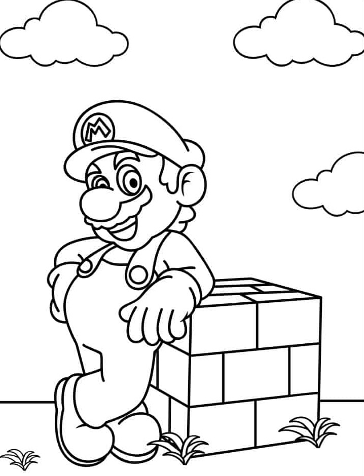 Desenho de Super Mario Bros para imprimir