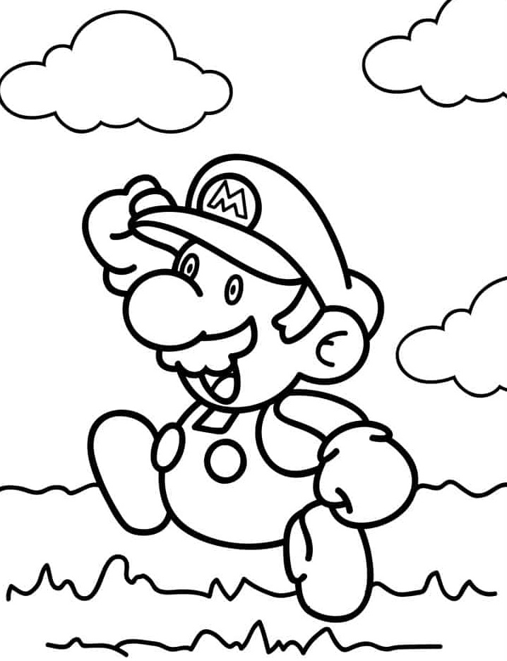 Desenho de Super Mario Bros para imprimir