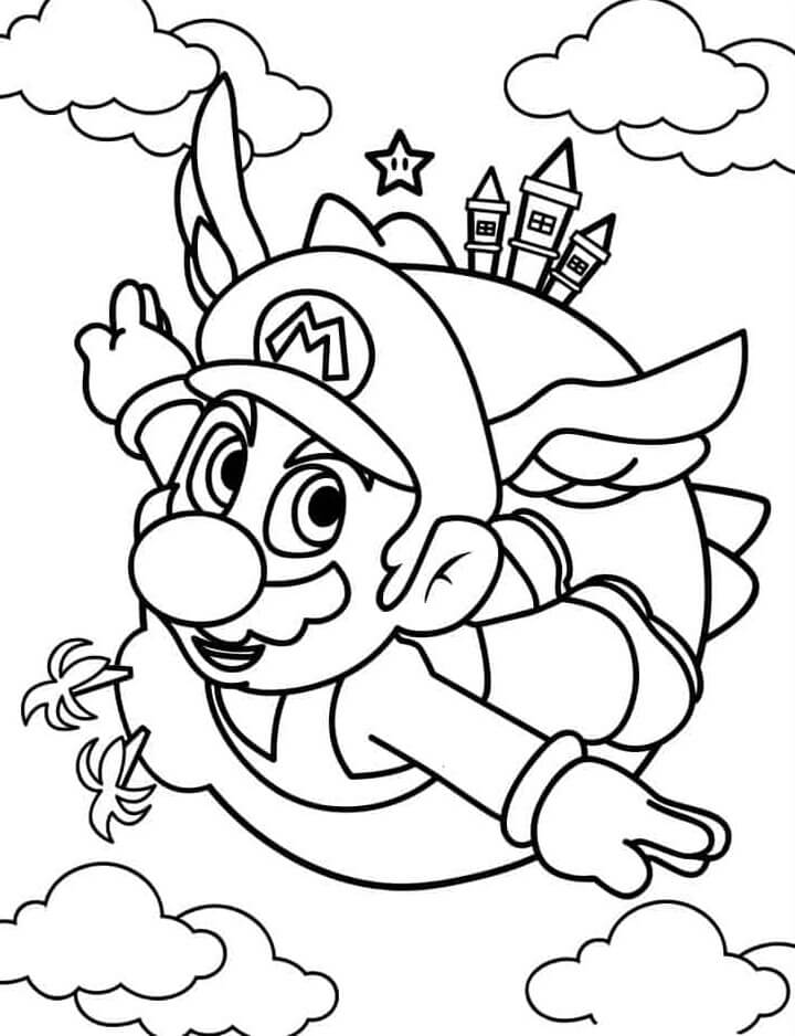 Desenho de Super Mario Bros para imprimir