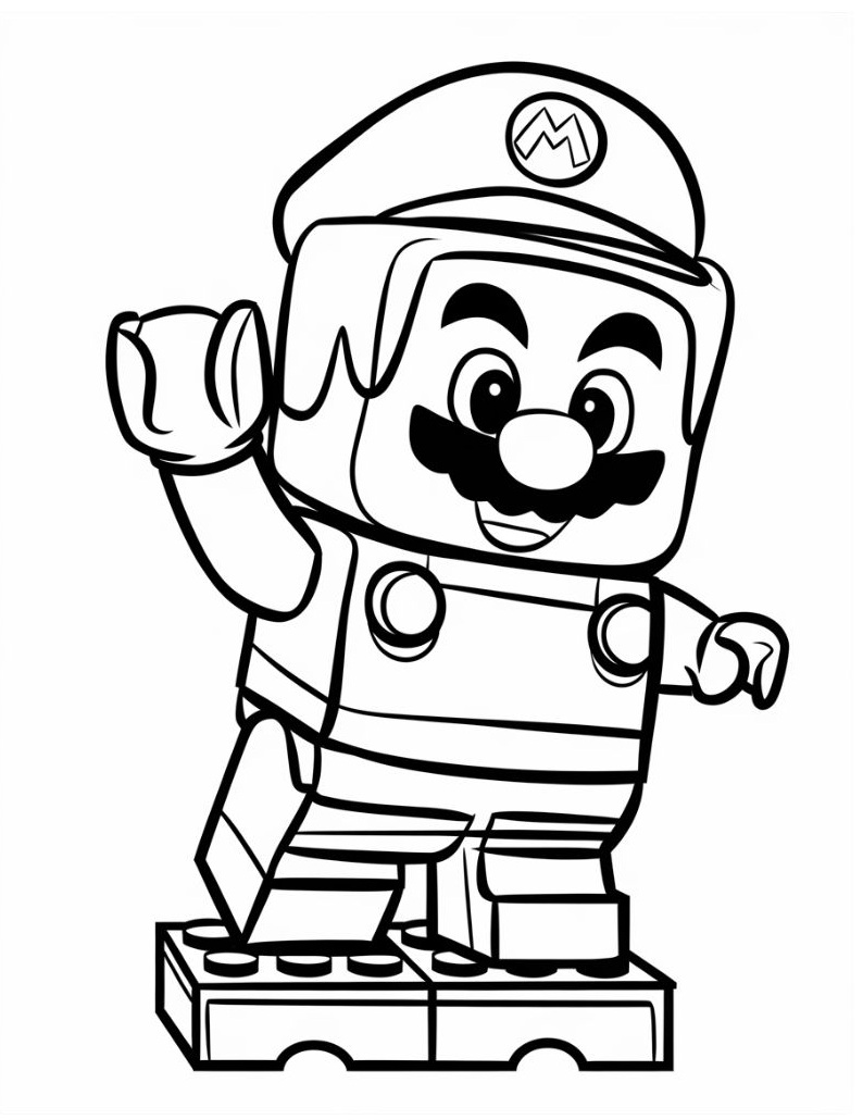 Desenho de Super Mario Bros para imprimir
