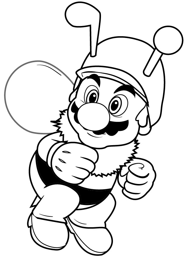 Desenho de Super Mario Bros para imprimir