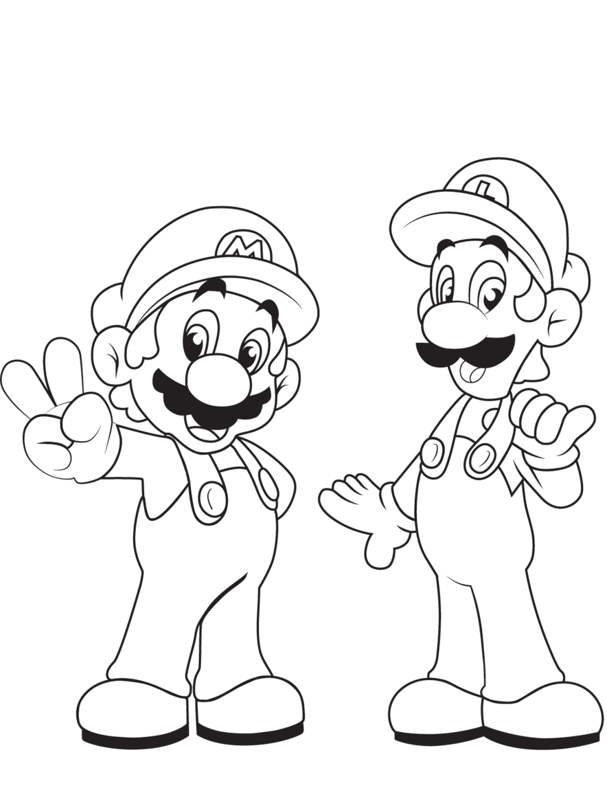 Desenho de Super Mario Bros para imprimir