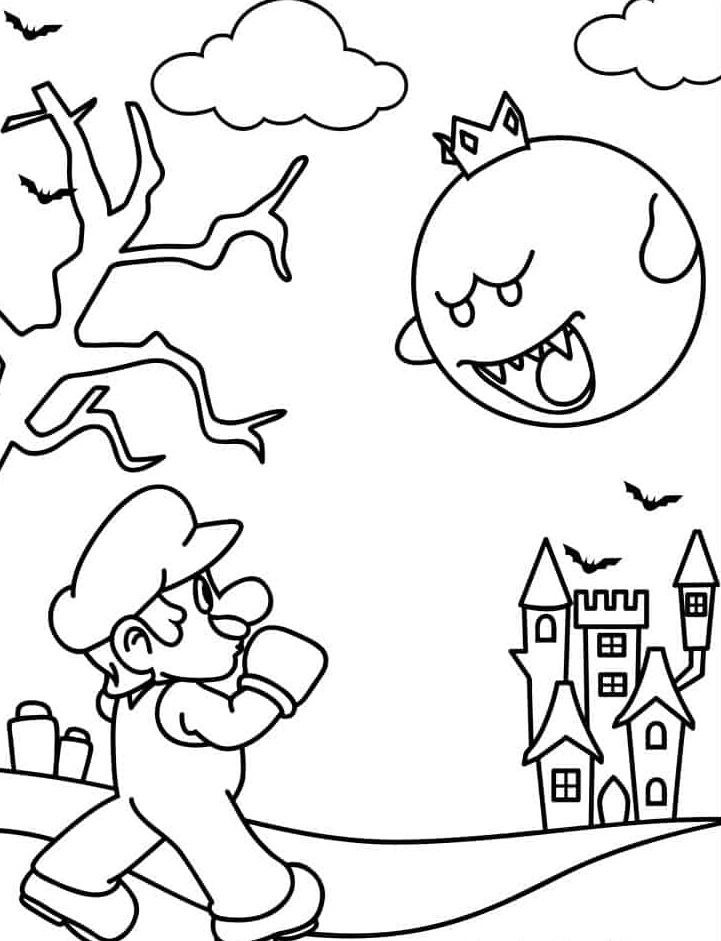 Desenho de Super Mario Bros para imprimir