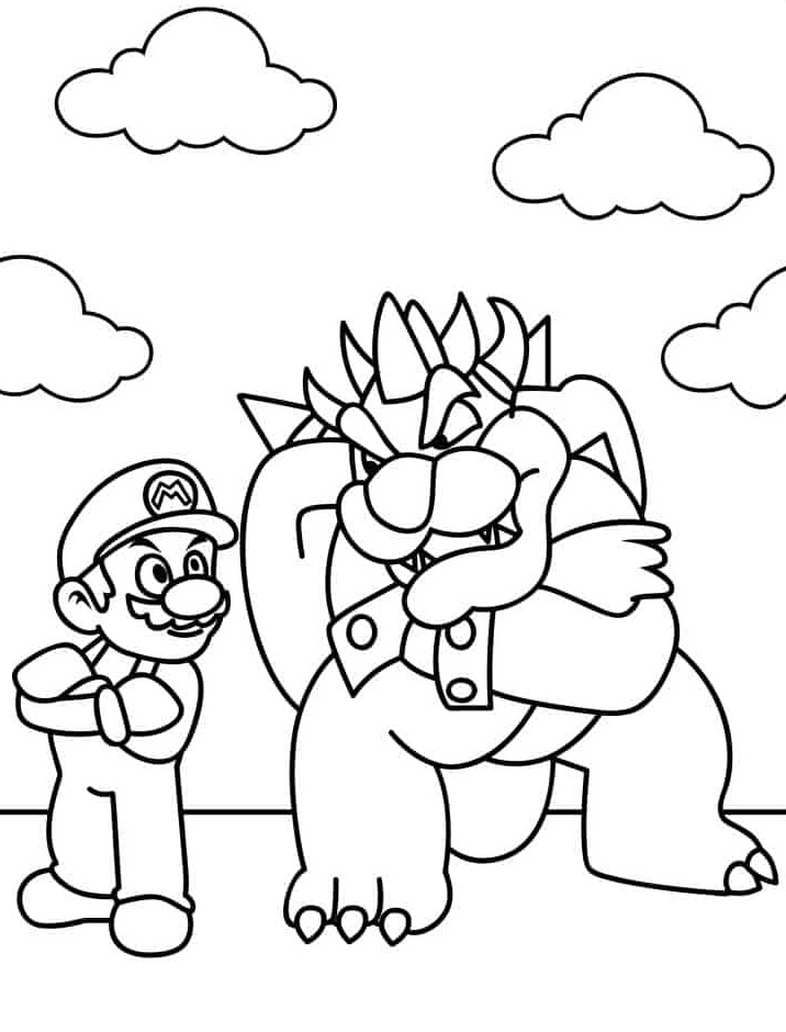 Desenho de Super Mario Bros para imprimir