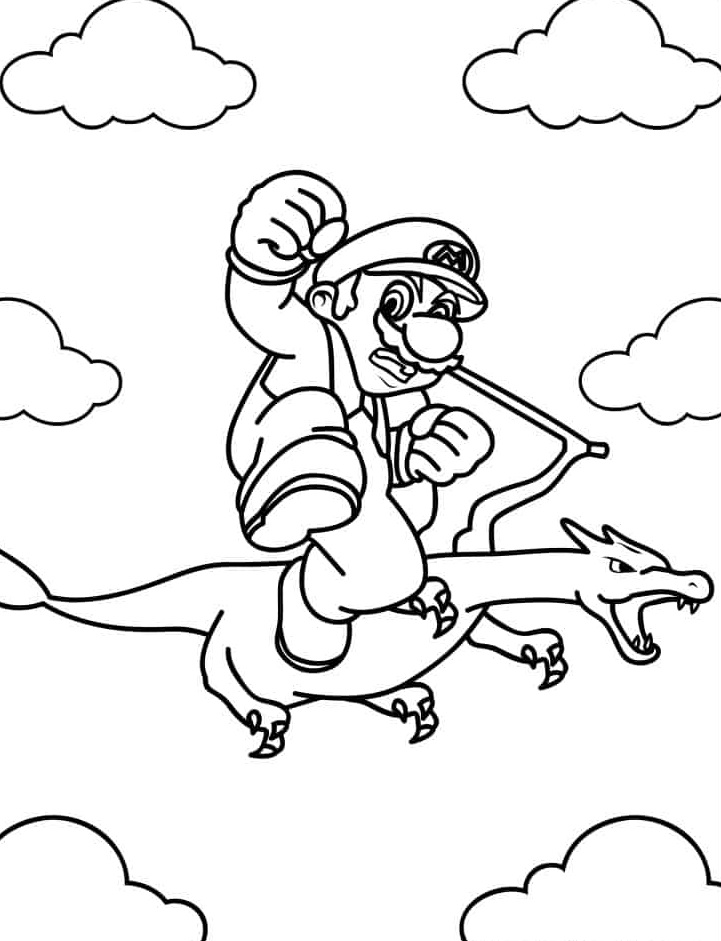 Desenho de Super Mario Bros para imprimir