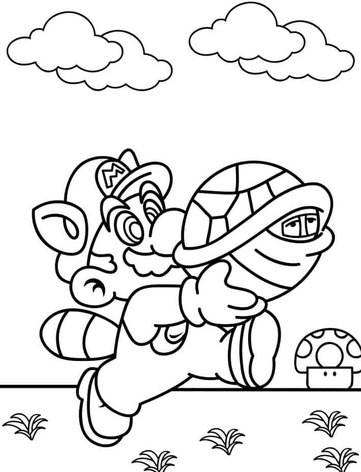 Desenho de Super Mario Bros para imprimir