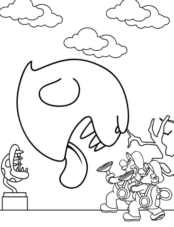 Desenho de Super Mario Bros para imprimir